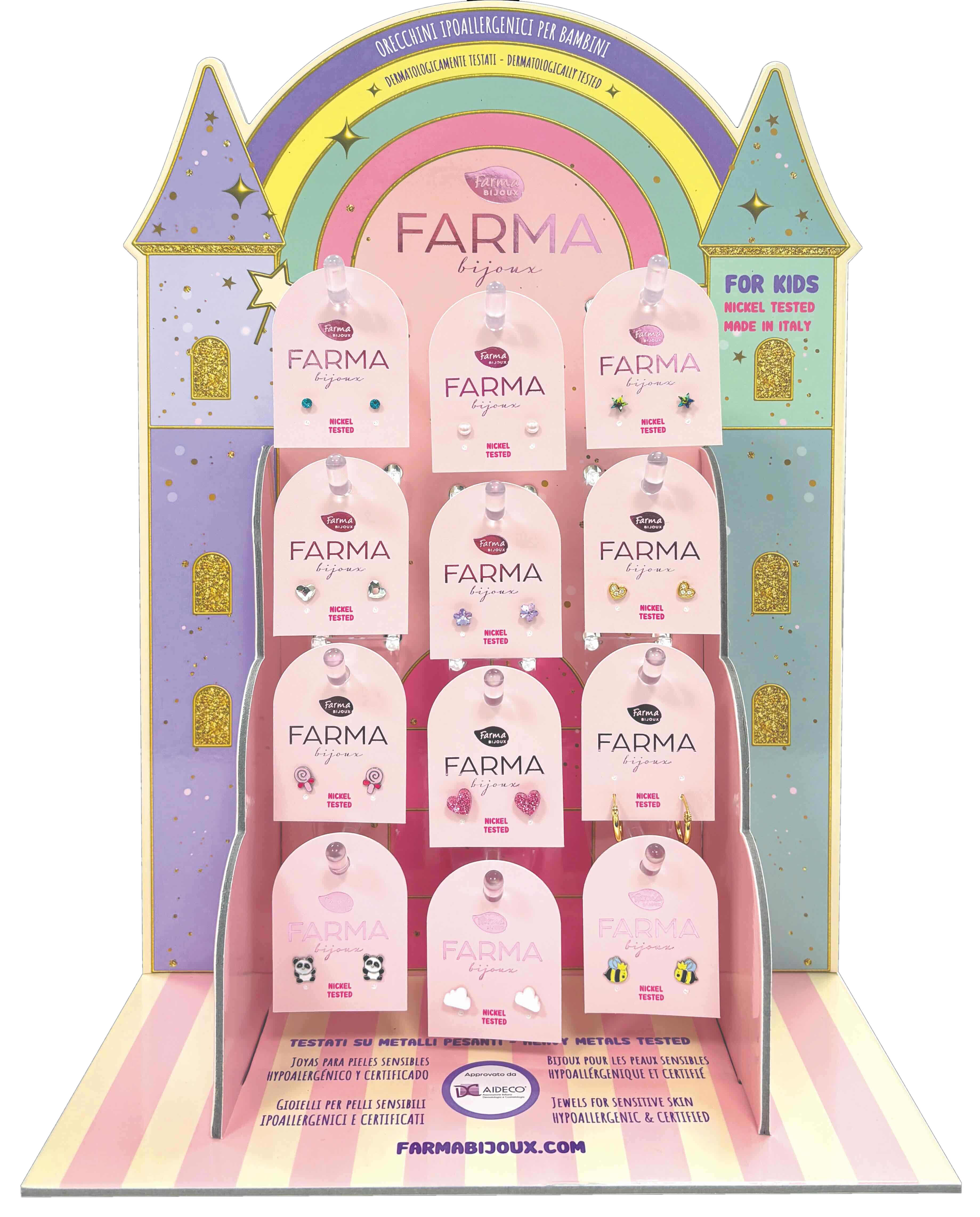 Espositore Farmabijoux Kids con orecchini per bambina
